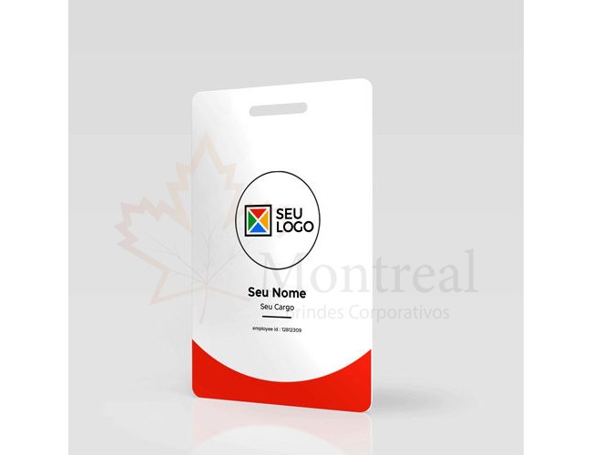 Crachá em PVC 5,5 x 8,6cm