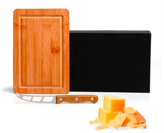 Conjunto Para Queijo Em Bambu/Madeira/Inox - 2 Ps