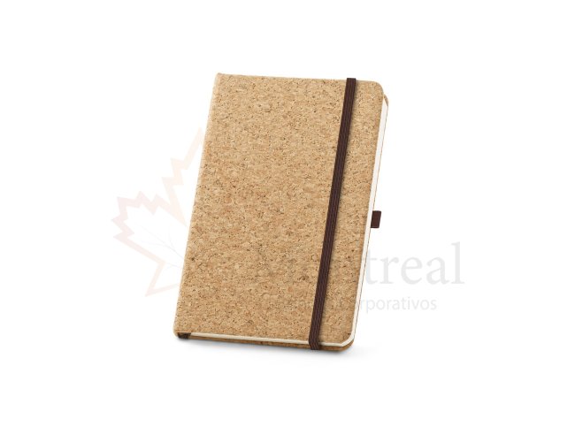 RUSHDIE A5. Caderno A5 de capa dura em cortia com folhas lisas