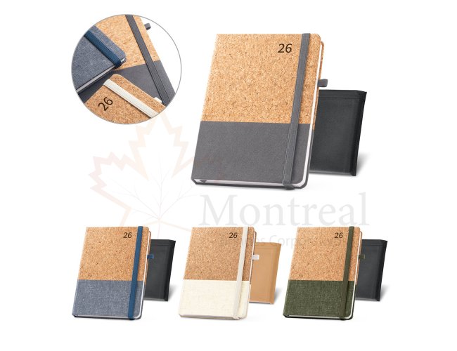 QUENTAL A5. Agenda em corti�a e linho