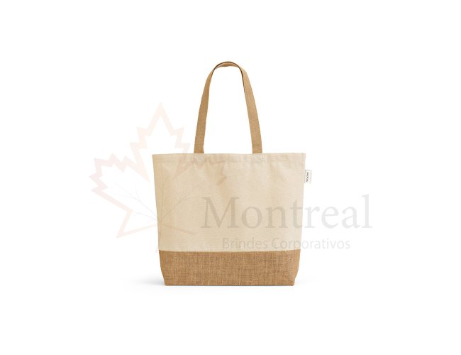 MALDIVAS CASUAL. Sacola em 70% algodo reciclado e 30% polister reciclado (220 g/m) com base em juta