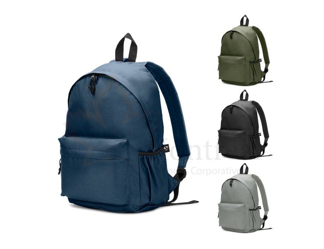 Mochila em poliéster reciclado 600D com bolso frontal espaçoso 18 L