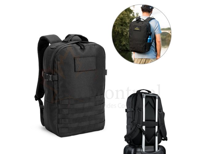EDINBURGH BPACK. Mochila estilo militar em poli�ster reciclado 600D.