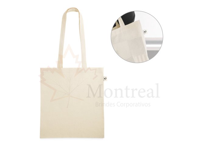 LEON. Sacola 100% algodão orgânico (140 g/m²)