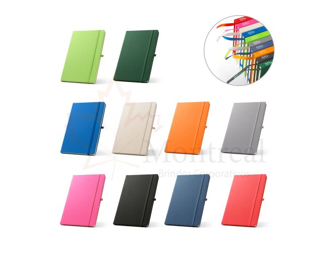 ANNE. Caderno A5 de capa dura em PET 100% reciclado com 160 pginas pautadas recicladas