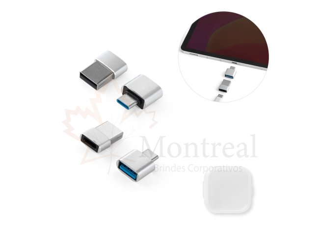 MINSKY. Conjunto de adaptadores em alumnio