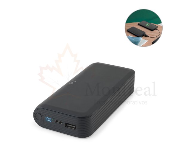 Bateria port�til em ABS 100%  capacidade de 20.000 mAh