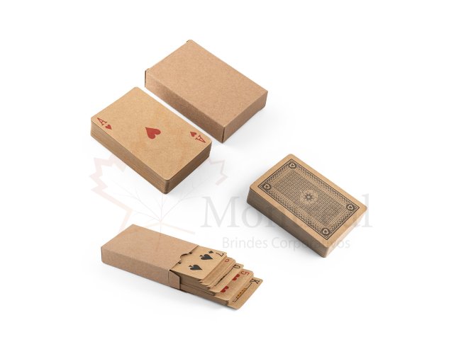 FISCHER. Baralho de 54 cartas cl�ssicas em papel kraft