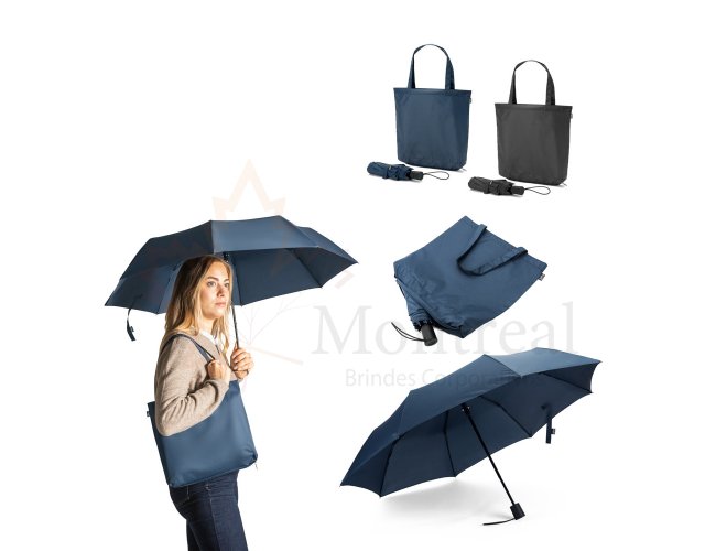 SKYLAR. Guarda-chuva 2 em 1 com sacola de compras em poli�ster reciclado inclu�do