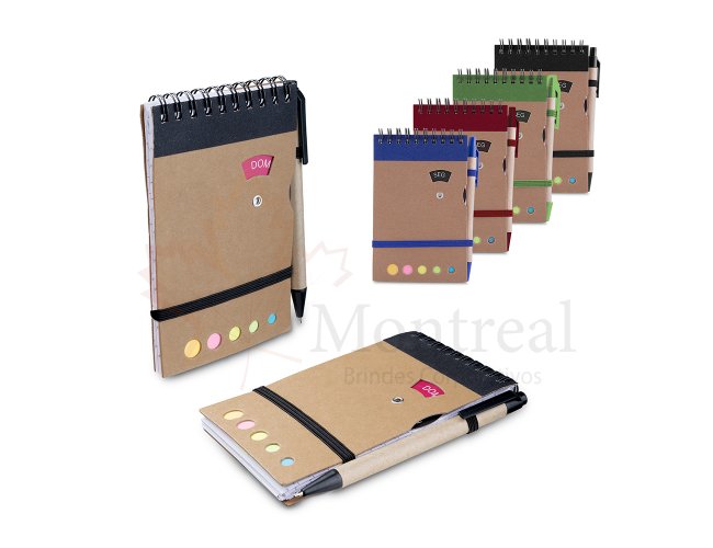Mini caderno A6 com caneta