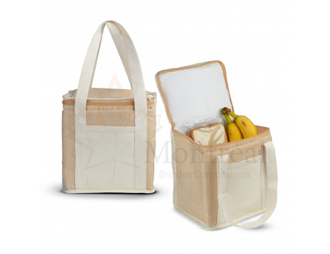 Bolsa T�rmica em algod�o e Juta sint�tica (21x19x15cm)