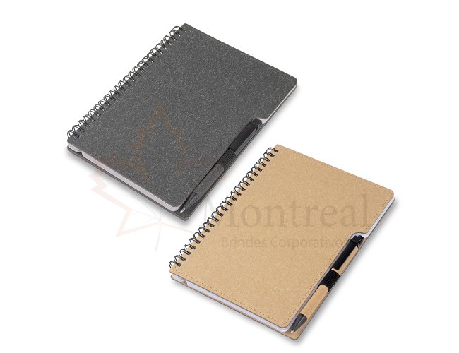 Caderno Capa em Papelo Reciclado c/ Caneta