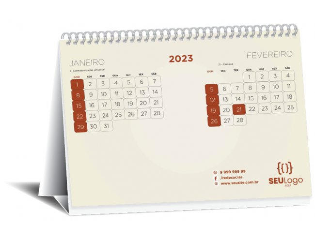 Calendrio de Mesa 22x15