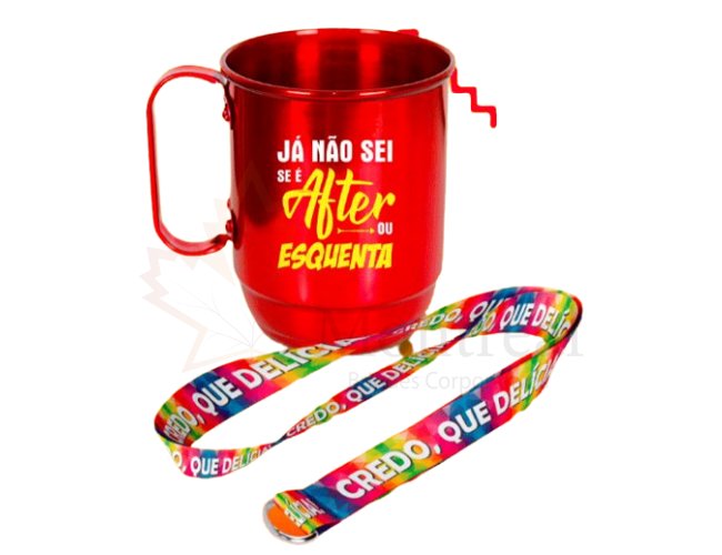 Caneca de Aluminio Colorida 500 ML