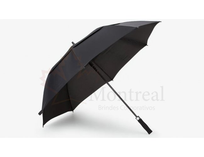 Guarda-Chuva Automtico Grande Preto - 130 Cm