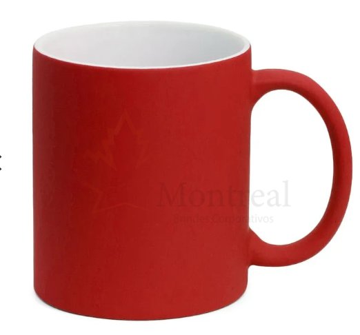 Caneca para Sublimao de Cermica Vermelha Fosca - 325ml