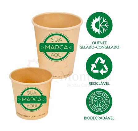 Copo Descartavel Fibra Bambu 110ml Biodegrad�vel