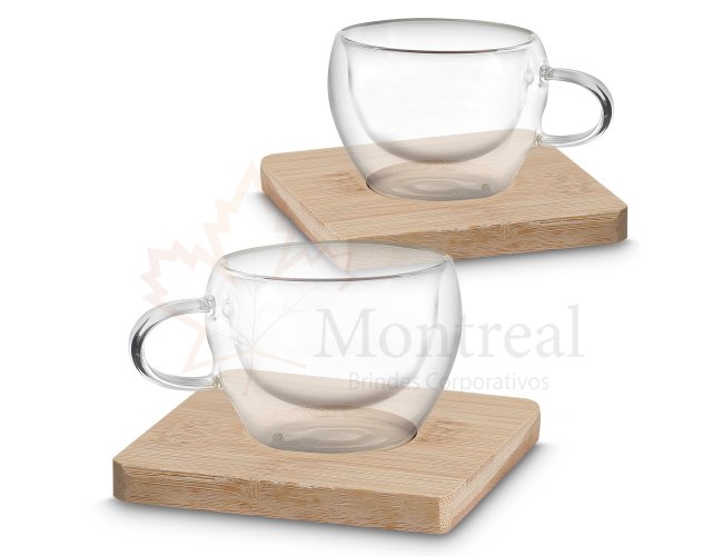 Conjunto de xcaras de vidro