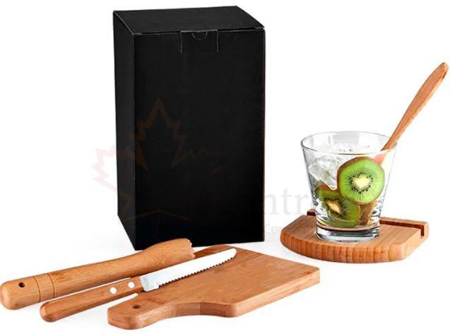 Kit Para Caipirinha Em Bambu Ibiza - 0,35 L - 6 Ps