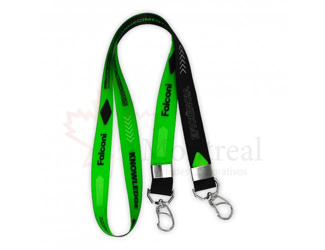 Cordão Personalizado 15 ou 20mm com Mosquete duas Pontas